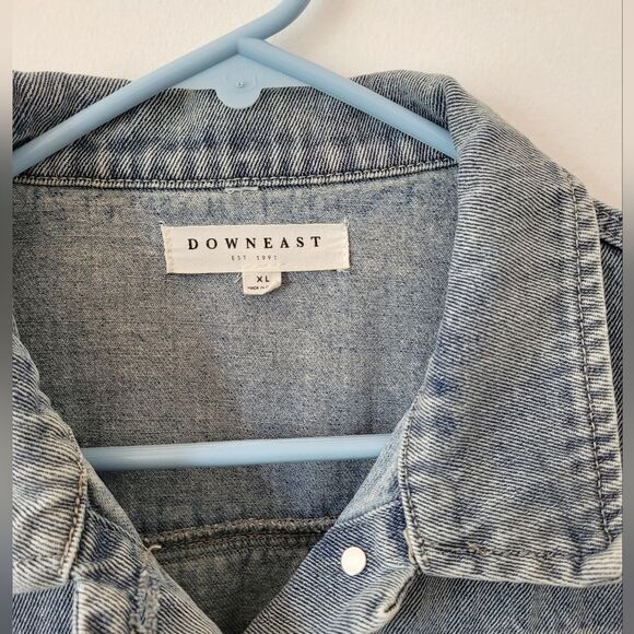 Denim Jean Jacket Trucker Fringe Retro American Western Grunge 90s 80s XL - Picture 4 of 8